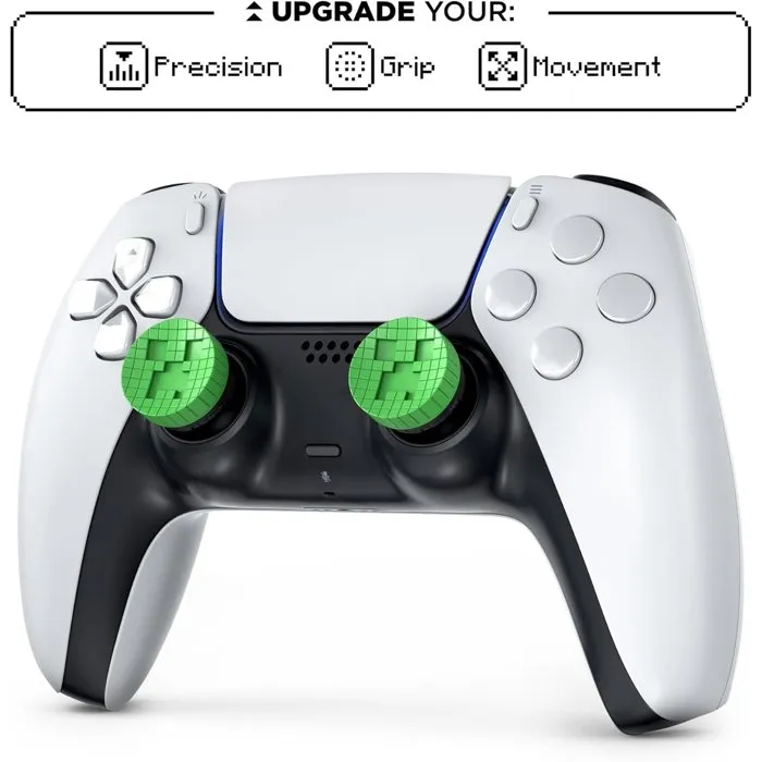 SteelSeries KontrolFreek Minecraft Creeper Edtion Performance Thumbsticks Pack de 2 pour manettes PS5 / PS4 - Vert SteelSeries KontrolFreek Minecraft Creeper Edtion Performance Thumbsticks Pack de 2 pour manettes PS5 / PS4 - Vert