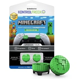 SteelSeries KontrolFreek Minecraft Creeper Edtion Performance Thumbsticks Pack de 2 pour manettes PS5 / PS4 - Vert