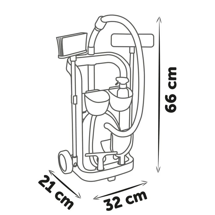 Smoby Chariot Ménage Rowenta avec Aspirateur