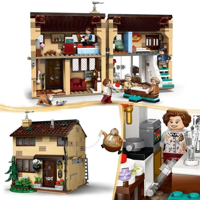 LEGO 76451 Harry Potter Privet Drive - La Visite De Tante Marge, Set de Construction avec Maison des Dursley et 5 Minifigurines, 639 Pièces, Jeu Créatif pour Enfants