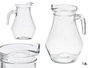 Vivalto Jarre en verre classique 1,8 L transparent 18x22,5x15 cm (Set de 6)