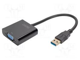 DIGITUS Adaptateur USB A vers VGA USB 3.2 Full HD 1080p noir