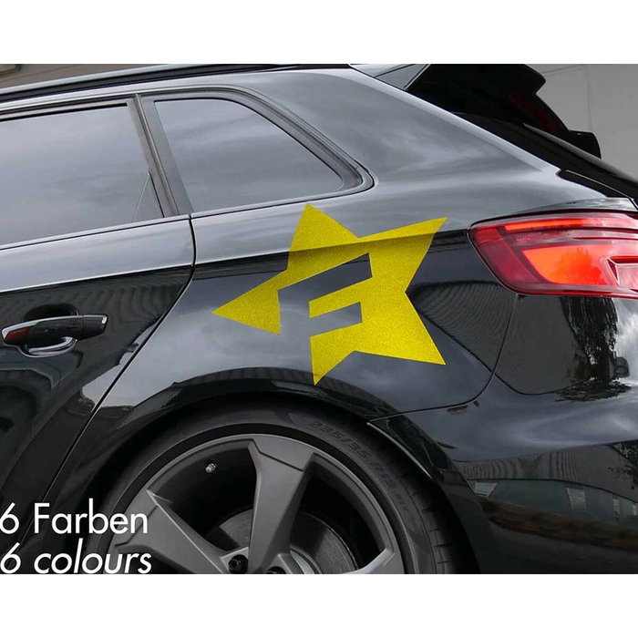 Foliatec Autocollant de voiture Design F-Star Noir Foliatec Autocollant de voiture Design F-Star Noir