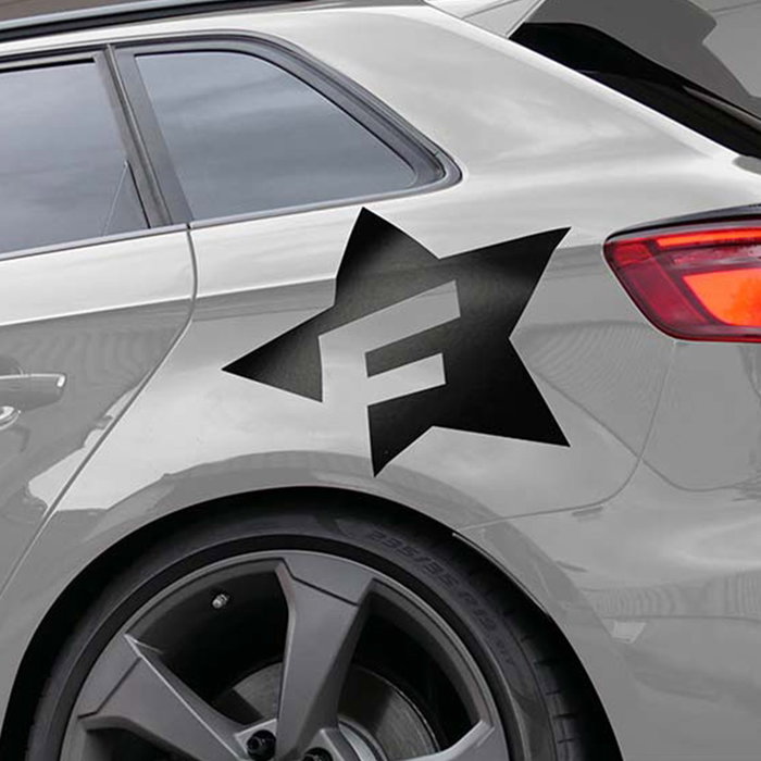 Foliatec Autocollant De Voiture Design F-Star Noir FO33970 Résistant Intempéries 39x41 cm