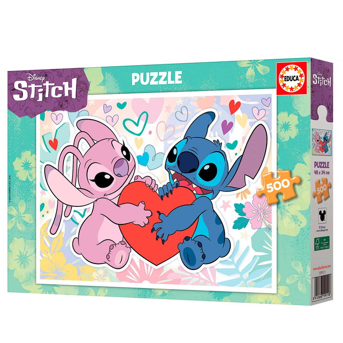 Educa Puzzle Disney Stitch 500 Pièces - 48 x 34 cm - À Partir de 12 Ans