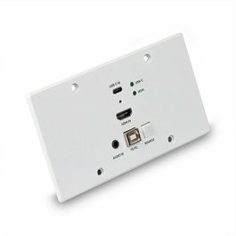 Lindy Émetteur de plaque murale HDBaseT Cat.6 HDMI 4K60 & Type C, 150m