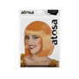Perruque courte lisse orange avec frange