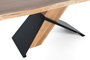 GINER Y COLOMER - Table de salle à manger rectangulaire en acacia et métal 240x100x76 cm, design contemporain naturel et noir