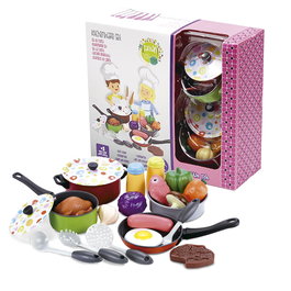 Tachan - Set de Cuisine Jouet pour Enfants 22 Pièces - Jeu d'Imitation avec Poêles et Aliments - À Partir de 3 Ans