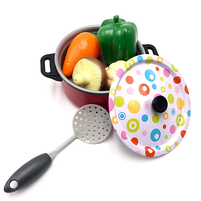 Tachan - Set de Cuisine Jouet pour Enfants 22 Pièces - Jeu d'Imitation avec Poêles et Aliments - À Partir de 3 Ans