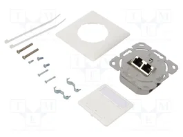 GOOBAY Prise murale RJ45 socle x2 Cat 6 blanc