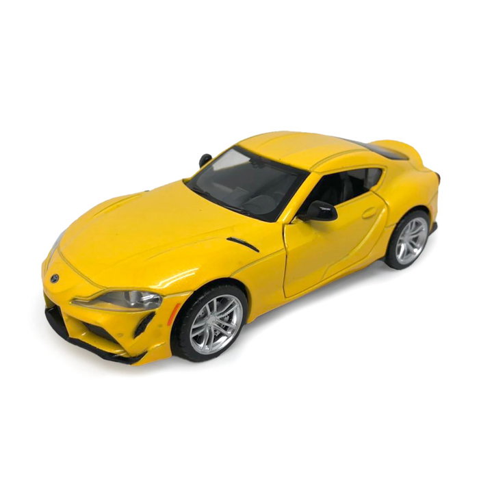 TACHAN - Voiture miniature Toyota Supra 1:31 avec effet son et lumière - Jouet pullback pour enfants +3 ans TACHAN - Voiture miniature Toyota Supra 1:31 avec effet son et lumière - Jouet pullback pour enfants +3 ans
