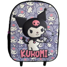 MANENTI Trolley Hello Kitty Kuromi 3D, Valise Cabine à Poignée Rétractable, 32 x 26 x 11 cm
