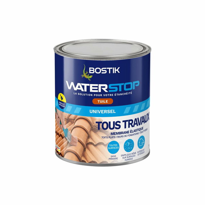 Bostik Waterstop Membrane d'étanchéité - Couleur Tuile - 1 kg Bostik Waterstop Membrane d'étanchéité - Couleur Tuile - 1 kg