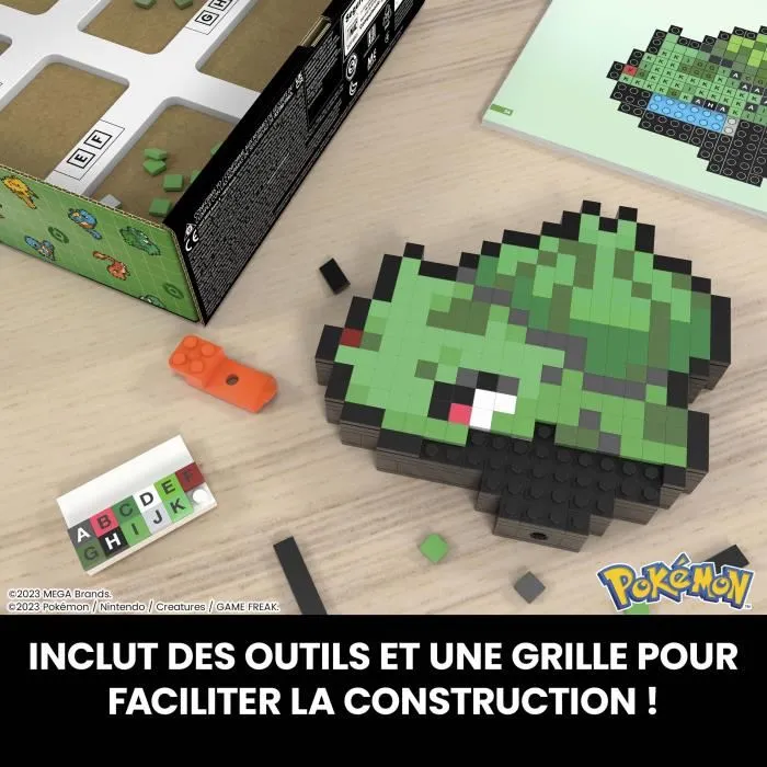 MEGA Pokémon Bulbizarre Coffret de construction rétro 374 pièces - Figurine pixel art - HTH75