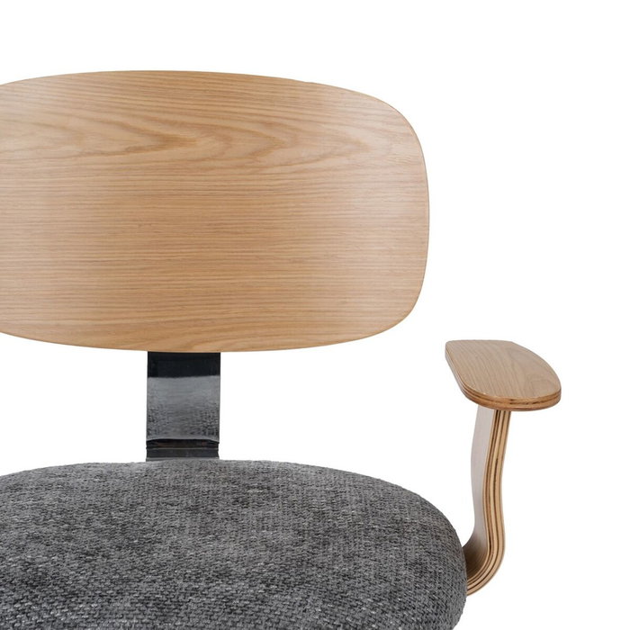 Chaise de Bureau Gris Naturel 60 x 60 x 89 cm Chaise de Bureau Gris Naturel 60 x 60 x 89 cm