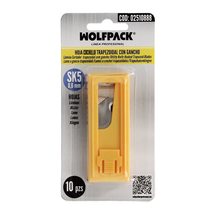 WOLFPACK LINEA PROFESIONAL Lames de couteau crochet (Distributeur de 10 pièces)