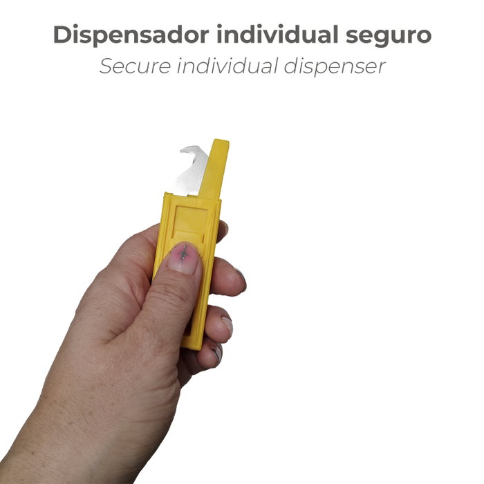 WOLFPACK LINEA PROFESIONAL Lames de couteau crochet (Distributeur de 10 pièces)