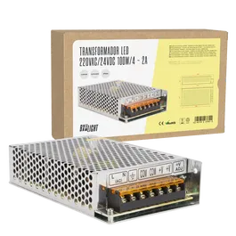BX3 LIGHT Transformateur AC/DC - Alimentation Commutée 220-240V AC / 24V DC 100W 4.2A, Haute Efficacité, Protections (Surcharge, Court-Circuit)