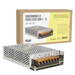 BX3 LIGHT Transformateur AC/DC - Alimentation Commutée 220-240V AC / 24V DC 100W 4.2A, Haute Efficacité, Protections (Surcharge, Court-Circuit)
