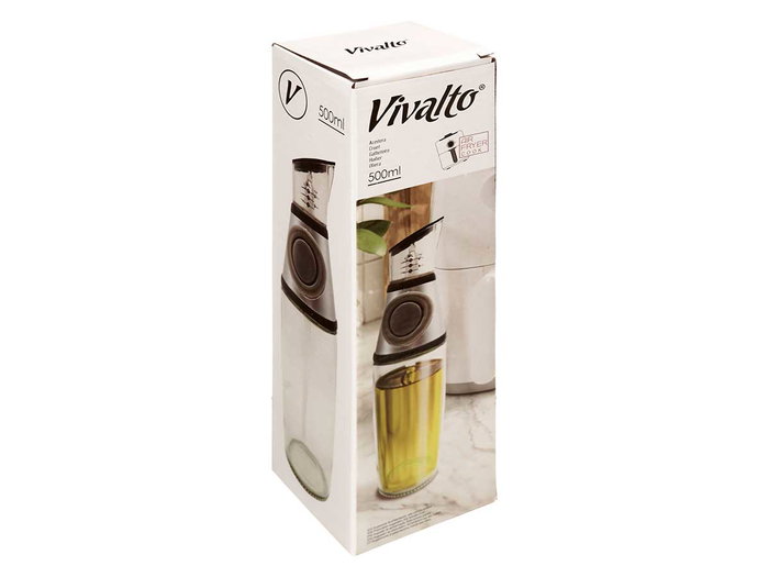 Vivalto Aceitera en verre 500 ml avec bouchon gris, dimensions 7,5 x 7,5 x 2,9 cm (Set de 12) Vivalto Aceitera en verre 500 ml avec bouchon gris, dimensions 7,5 x 7,5 x 2,9 cm (Set de 12)