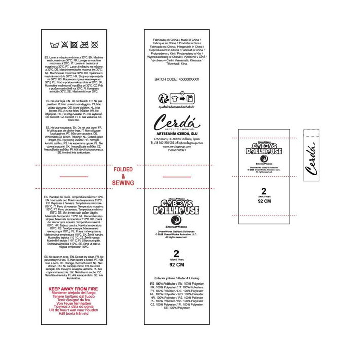 Peignoir pour Enfants Gabby's Dollhouse Peignoir pour Enfants Gabby's Dollhouse