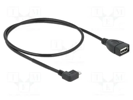 DELOCK Câble OTG USB 2.0, 0,5m, noir