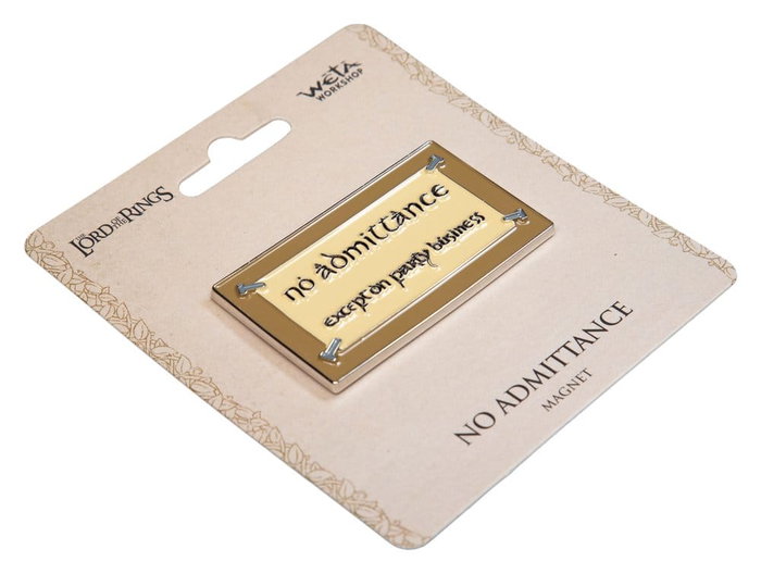 Le Seigneur des Anneaux aimant No Admittance (Enamel) 7 cm