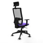 Piqueras y Crespo Chaise de Bureau Horna Lila et Blanc