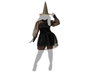 atosa Déguisement Sorcière Noire avec Robe Courte et Chapeau, XL