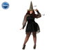atosa Déguisement Sorcière Noire avec Robe Courte et Chapeau, XL