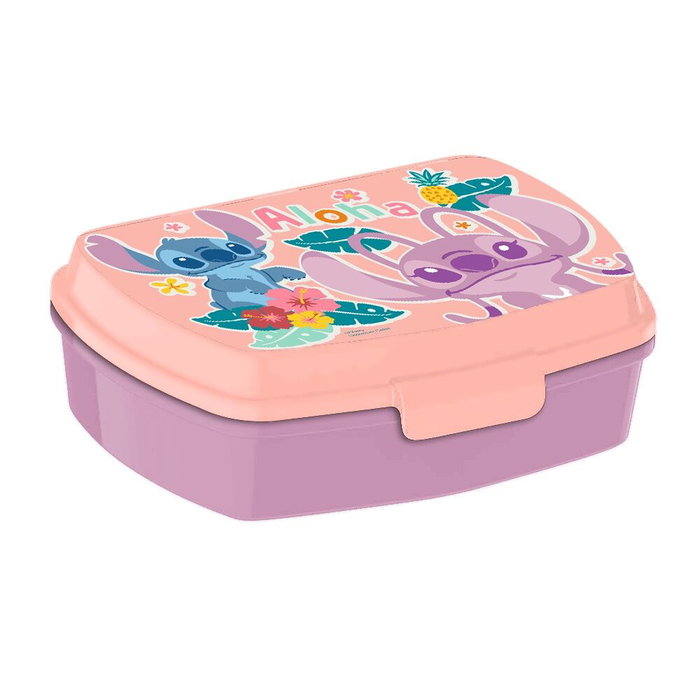 KIDS LICENSING Cantimplora aluminium 500 ml et sandwicheuse Stitch Disney - Capacité: 500 ml, dimensions: 8 x 22 x 8 cm, matériaux: PVC, aluminium
