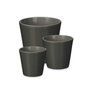 IBERGARDEN Set de 3 pots coniques anthracite mat