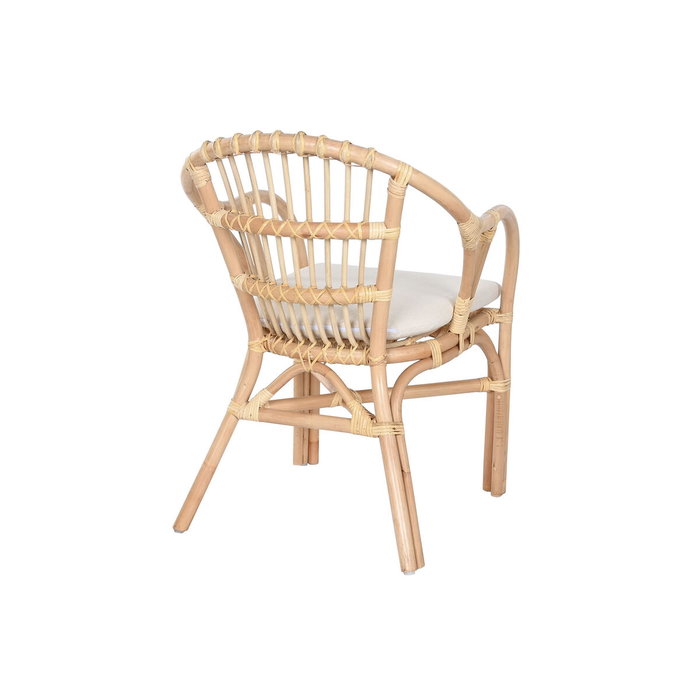 Home ESPRIT Ensemble Table + 2 Chaises Blanc Naturel Home ESPRIT Ensemble Table + 2 Chaises Blanc Naturel