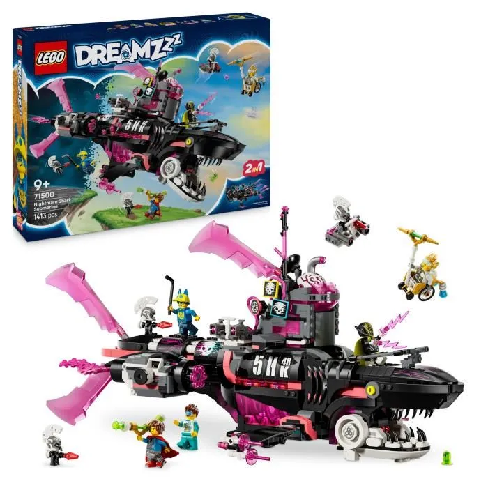 LEGO 71500 Dreamzzz - Sous-Marin Requin des Cauchemars, Jeu Créatif avec Figurines et Accessoires pour Enfant de 9 Ans et Plus LEGO 71500 Dreamzzz - Sous-Marin Requin des Cauchemars, Jeu Créatif avec Figurines et Accessoires pour Enfant de 9 Ans et Plus