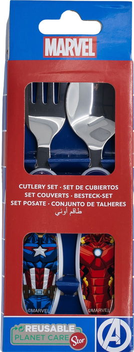 Marvel Jeux De Couverts 2 Pièces Éliptiques Métalliques CZ11403