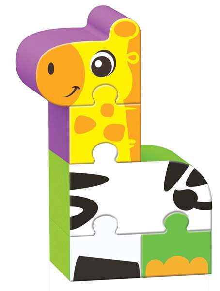 Reig Sound Puzzles Zoo - Blocs et figurines avec animaux du zoo, puzzle sonore éducatif sans piles pour enfants à partir de 1 an