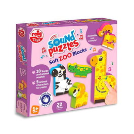 Reig Sound Puzzles Zoo - Blocs et figurines avec animaux du zoo, puzzle sonore éducatif sans piles pour enfants à partir de 1 an