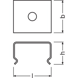 Ledvance Clip de profil medio - PM04/MB Paquete de 2, Plateado