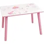 Fun House - Table rectangulaire et chaise licorne pour enfant, dimensions Table 61 x 42 x 41.5 cm, Chaise 31 x 31.5 x 49.5 cm, fille, à partir de 3 ans