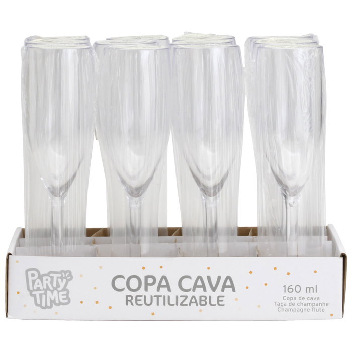 Party Time Copa Cava 160 ml Réutilisable Party Time Copa Cava 160 ml Réutilisable
