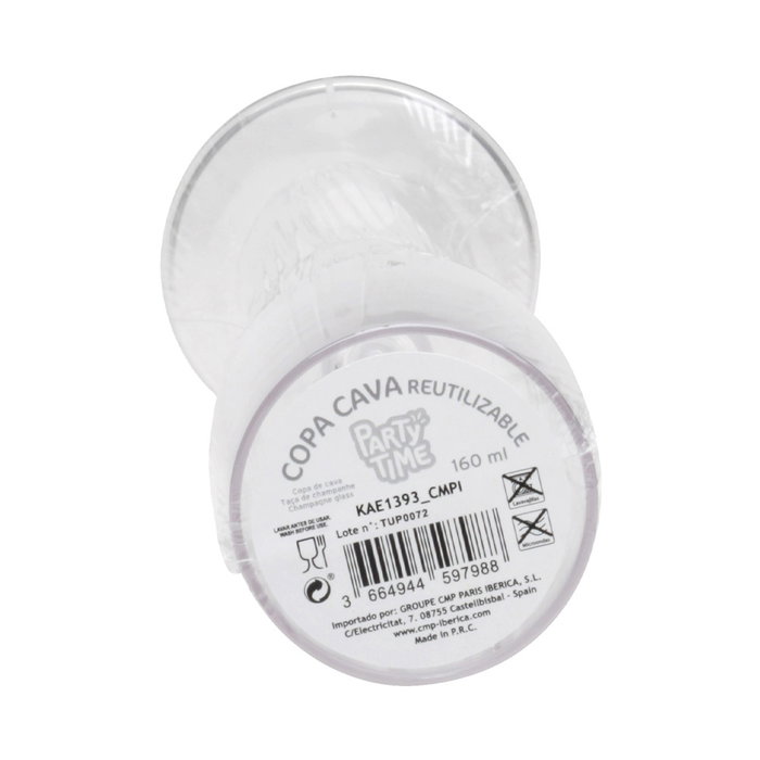 Party Time Copa Cava 160 ml Réutilisable Party Time Copa Cava 160 ml Réutilisable