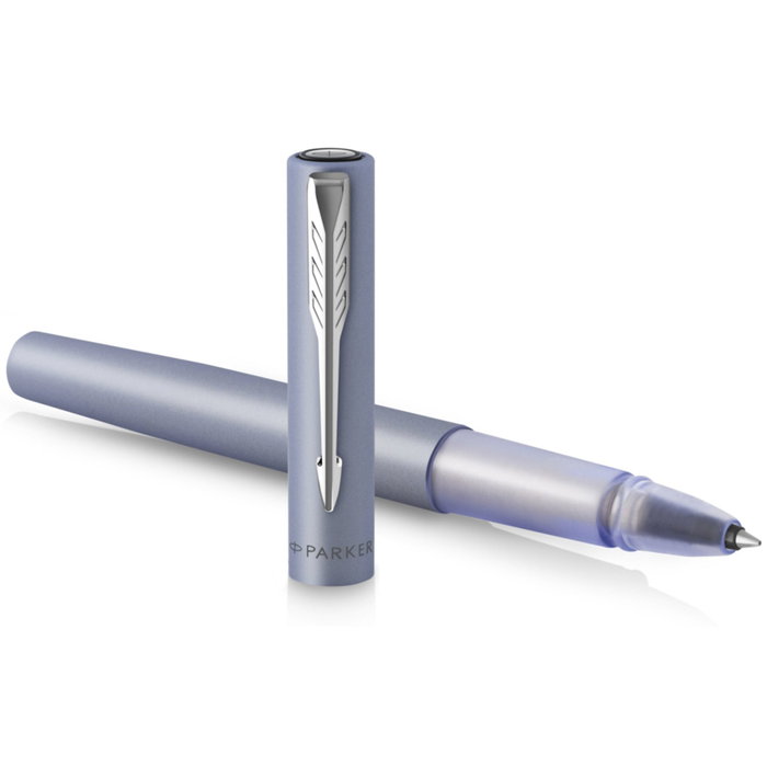 Parker Vector XL Rollerball Silver Blue F Parker Vector XL Rollerball Silver Blue F