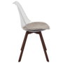 Home Deco Factory Chaise de travail Scott avec coussin taupé