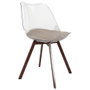 Home Deco Factory Chaise de travail Scott avec coussin taupé