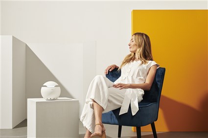 Duux DUAP02 Purificateur d'air Sphere Blanc avec diffuseur d'huiles essentielles et aromathérapie
