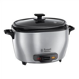 Russell Hobbs 23570-56 Cuiseur à riz Maxicook de 5L (14 tasses), avec accessoires vapeur et antiadhésif, tige de verre et acier inoxydable