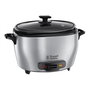 Russell Hobbs 23570-56 Cuiseur à riz Maxicook de 5L (14 tasses), avec accessoires vapeur et antiadhésif, tige de verre et acier inoxydable