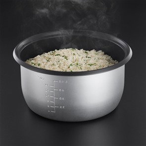Russell Hobbs 23570-56 Cuiseur à riz Maxicook de 5L (14 tasses), avec accessoires vapeur et antiadhésif, tige de verre et acier inoxydable