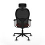 Piqueras y Crespo Chaise de Bureau avec Appui-tête Jorquera 3D036G2 Orange Foncé